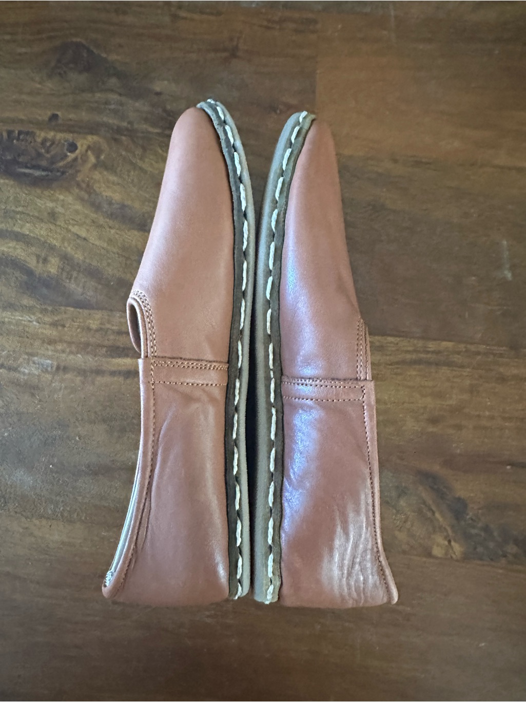 Sabah Sunwashed Brown Leather Slip On Loafer Flats Women’s Size 39 — image 6 of 8